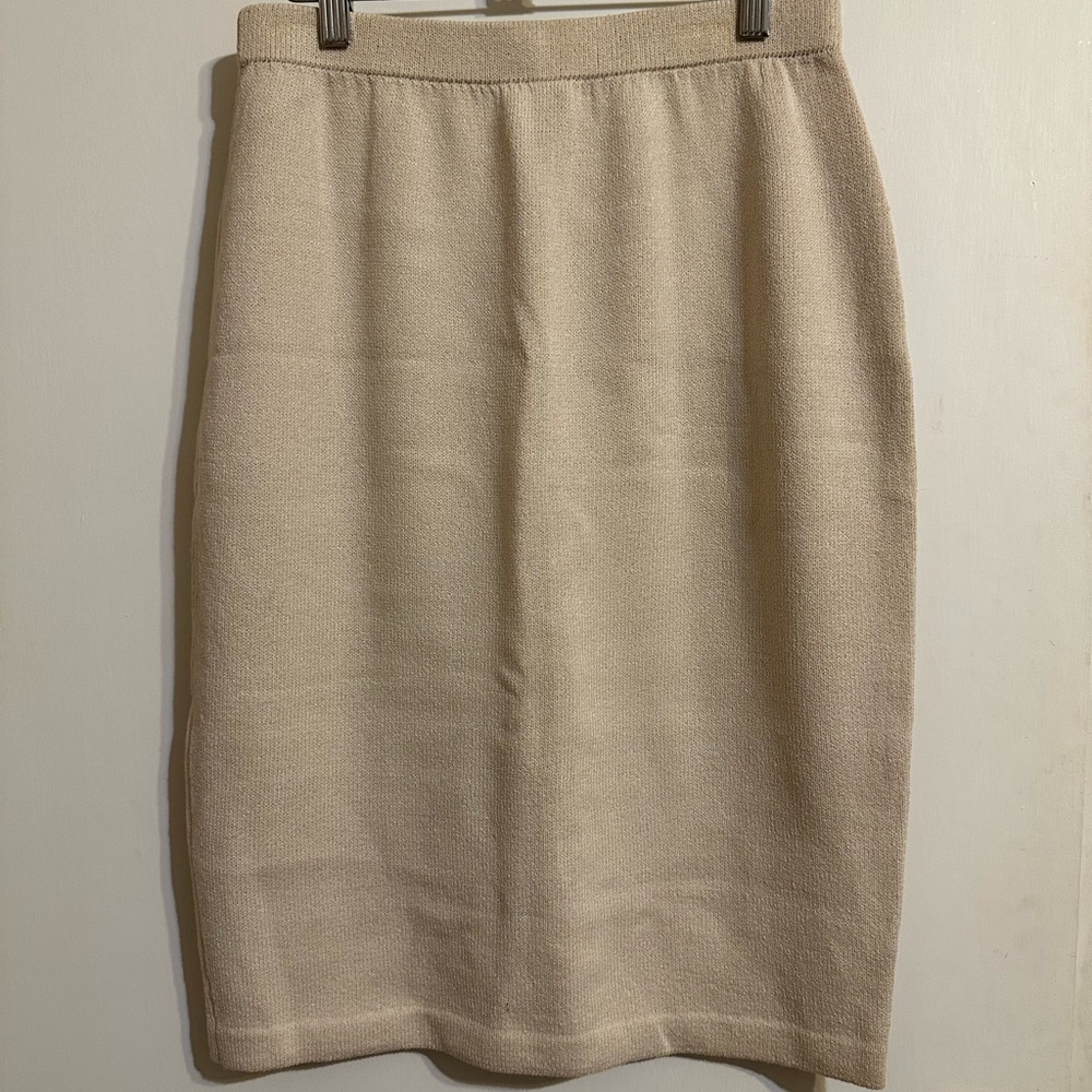 St. John Cream Pencil Skirt